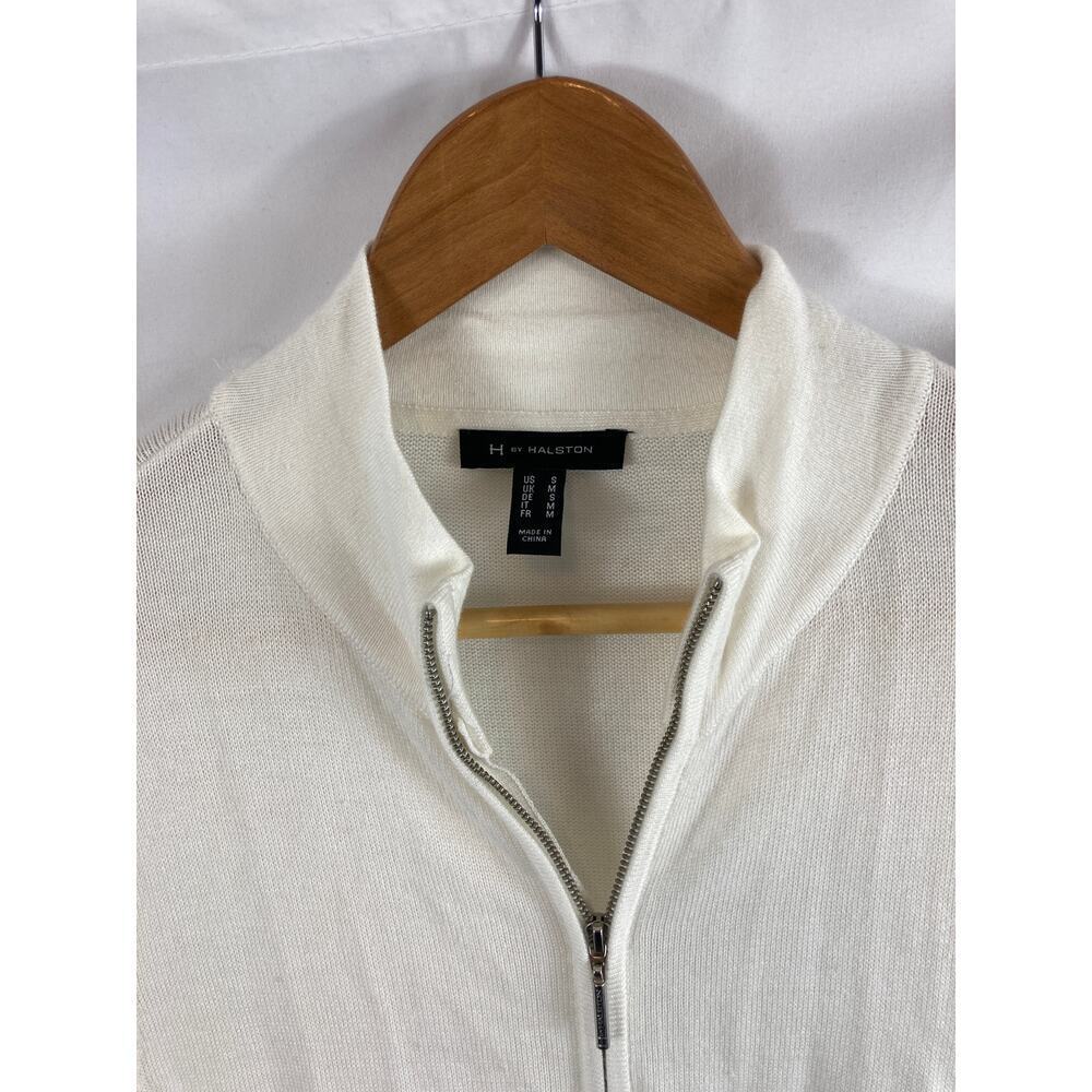 H by Halston Bell Sleeve Sweater Cardigan Full Zip Small - Picture 3 of 6